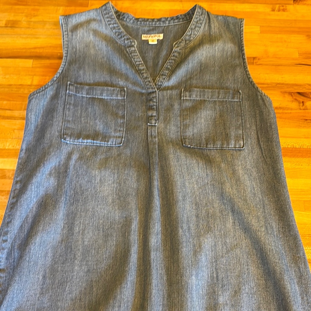 Merona Blue Denim Sleeveless Dress M